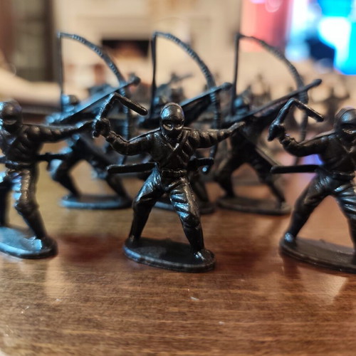Vintage Solpa Ninja Military Figures set of 24 used, 80s