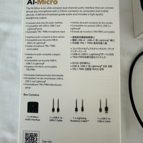 Rode AI-Micro audio interface like new