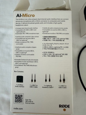 Rode AI-Micro audio interface like new