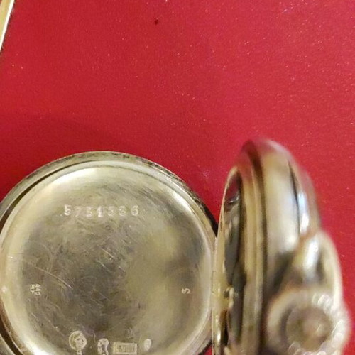 Omega pocket watch 35mm 1915 silver 0.900 like new