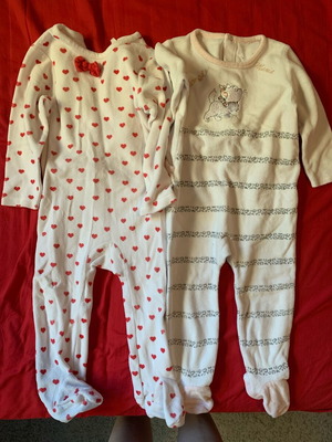 Velvet full-body rompers used, pack of 2 for 2-year-old girl