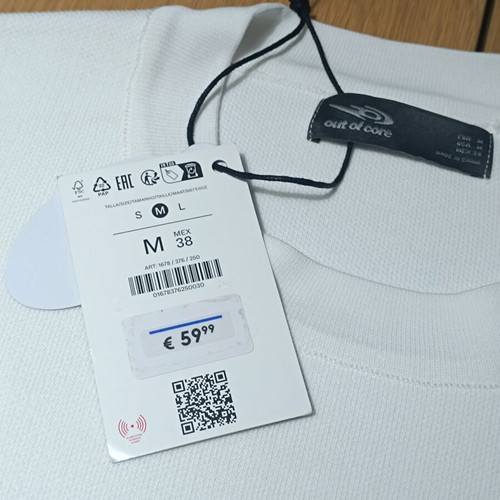Bershka Out of Core men's premium sweatshirt new, size M, white
