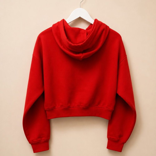 Cropped hoodie red, like new, size XL