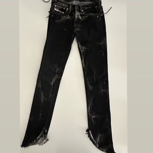 Diesel denim pants Y2K like new, black with statement hem