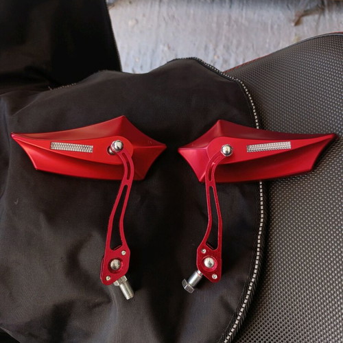 Motorcycle mirrors red new