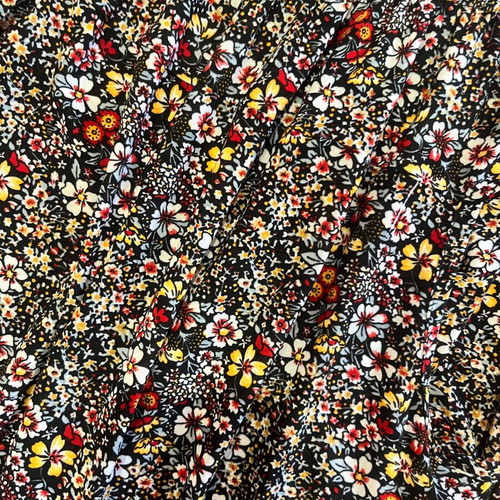Printed summer pants size L like new, colorful, elastic waist