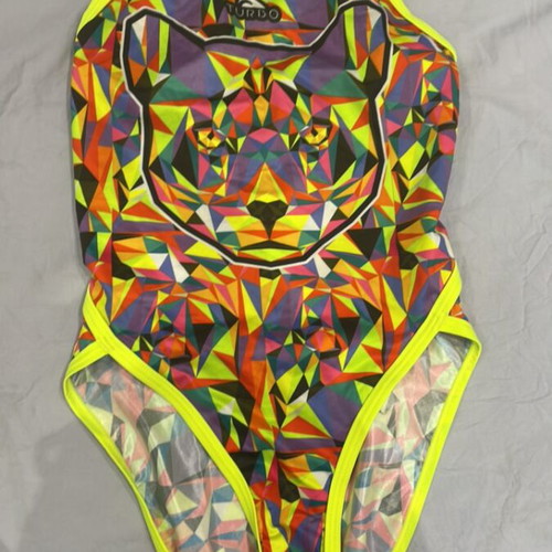 Turbo one-piece swimsuit like new, size L, multicolor