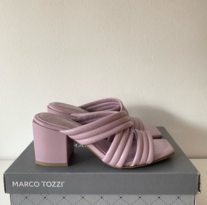 Λιλά mules δερμάτινα Marco Tozzi.Νουμερο 37