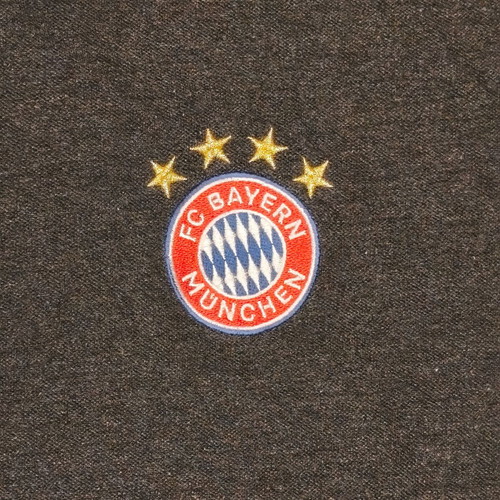 FC Bayern Munich Polo Shirt Mens Size L charcoal grey cotton used