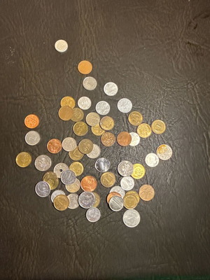 Collection of Various Old Metal Coins New