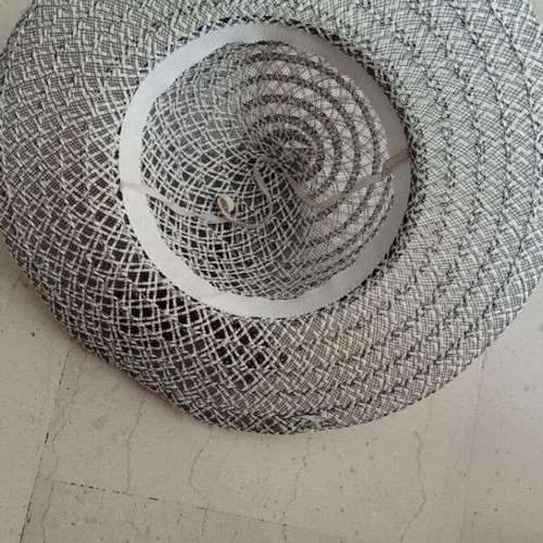 Hat perforated used, white and gray