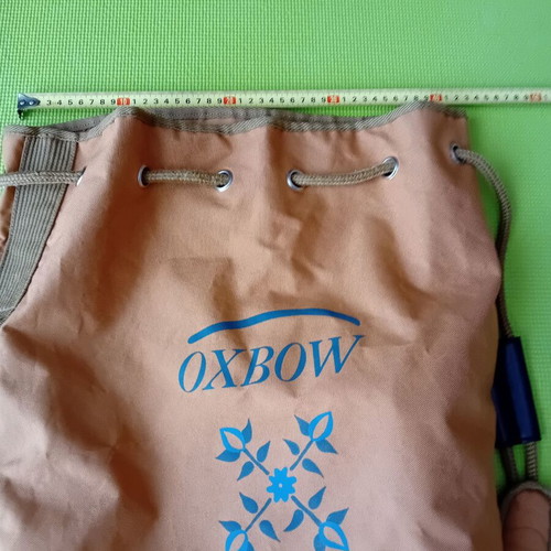 Oxbow sack used, large capacity, brown and orange