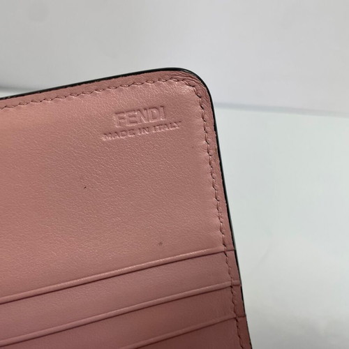 Fendi Crystal Eye Monster Wallet like new, pink