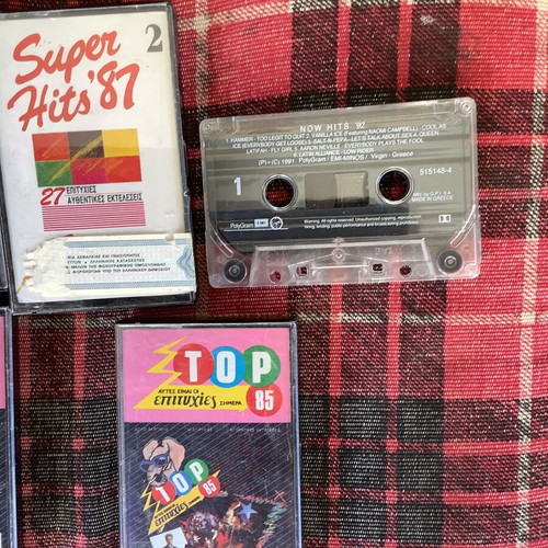 Cassette tapes used, 6 foreign 80s pop hits