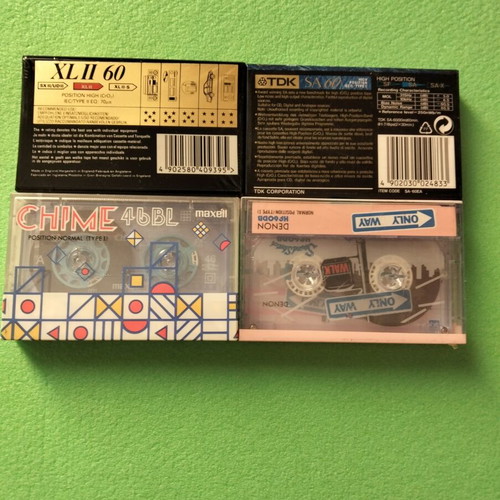 Audio cassette tapes pack of 4, new sealed