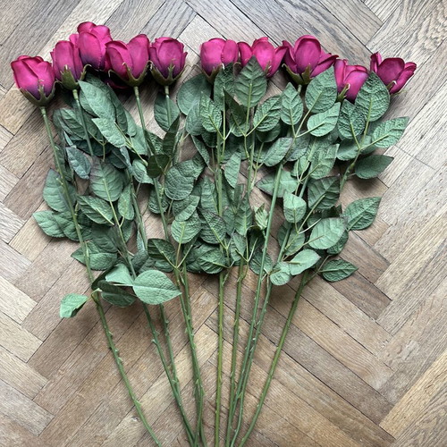 Decorative roses like new, pack of 10, 65 cm