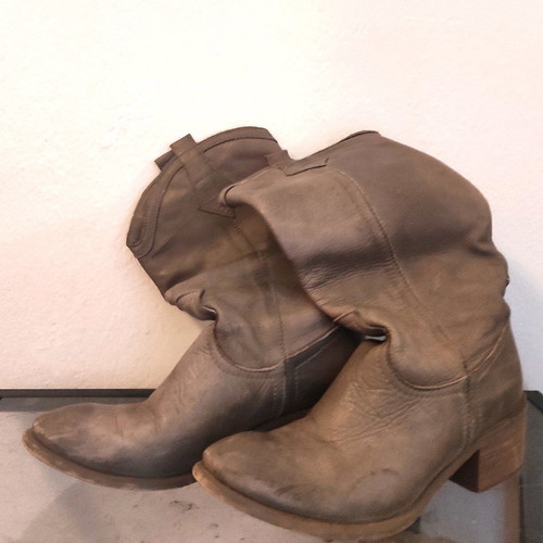 Sante cowboy boots used, size 39, grey-beige color