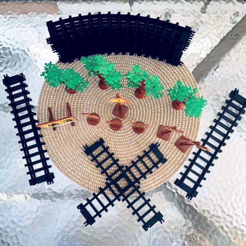 Electric train set with number 8 tracks