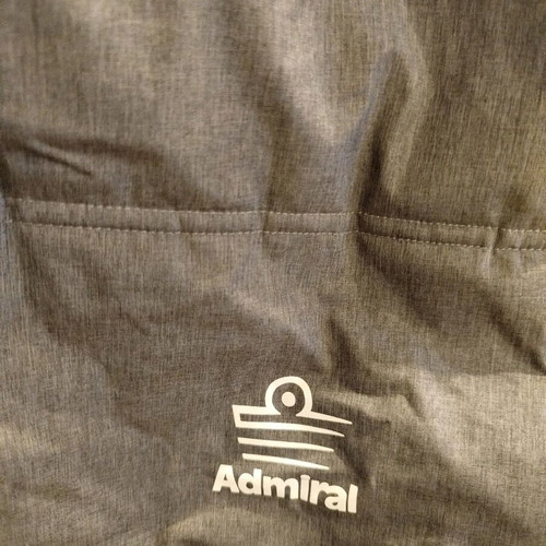 Admiral gray sleeveless jacket with detachable hood like new
