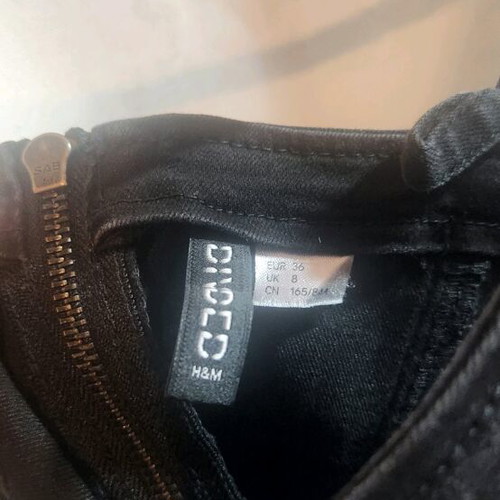 Black denim dress H&M like new, mini spaghetti strap