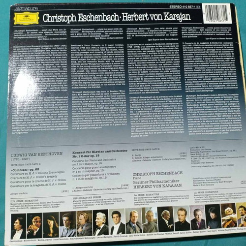 Beethoven Piano Concerto No.1 Klavierkonzert vinyl record, classical