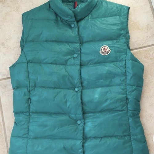 Moncler women's vest used, turquoise, size S