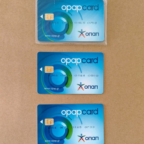 OPAP cards new, pack of 18 closed and open