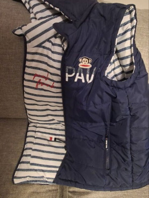 Paul Frank sleeveless vest like new, reversible, blue multicolor, age 14, 158 cm