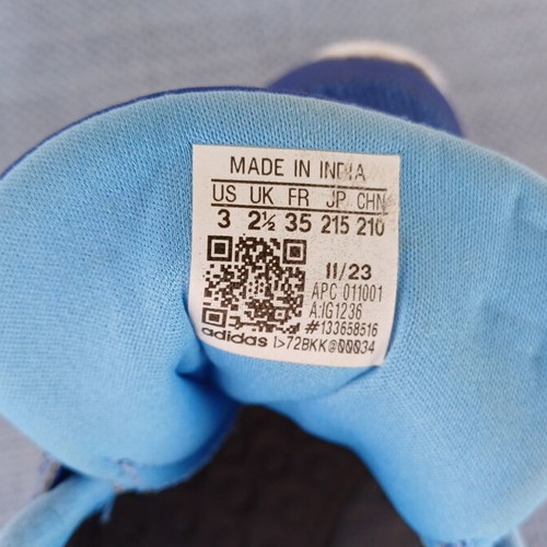 Adidas Tensaur Run 2.0 athletic shoes used, size 35, blue