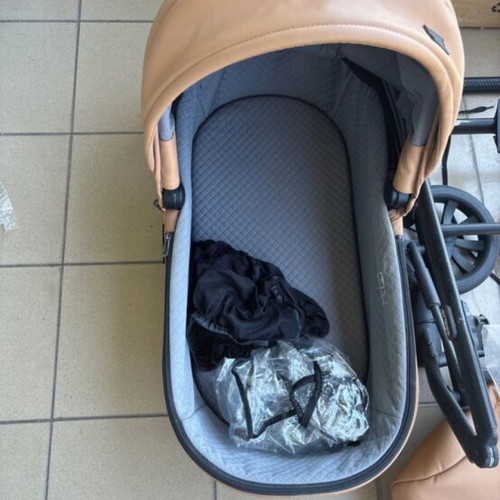 Anex multifunctional stroller 2-in-1, beige leather