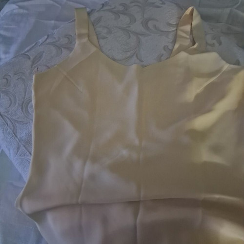 Sleeveless short dress with straps, vanilla color