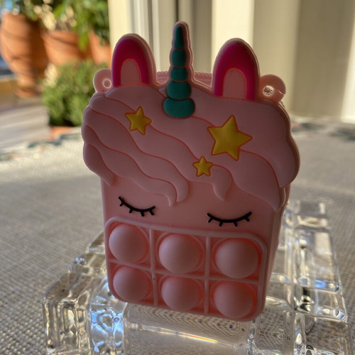 Girls' set with silicone wallet and slinky toy like new