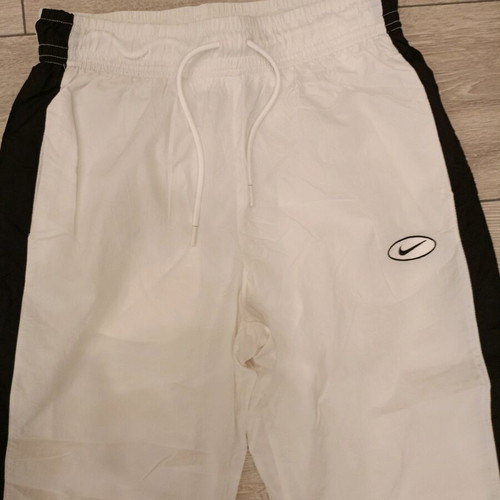 Nike white track pants used, street style