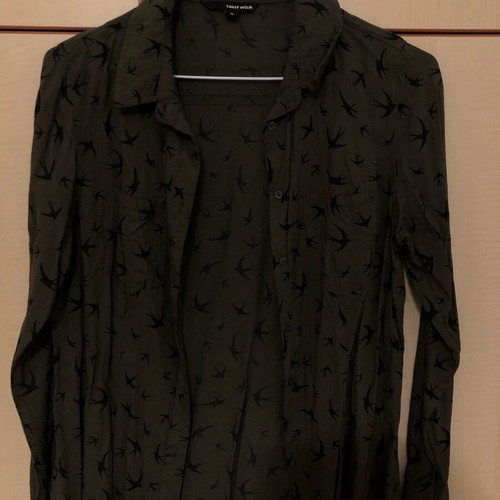 Tally Weily shirt with swallows like new, size M