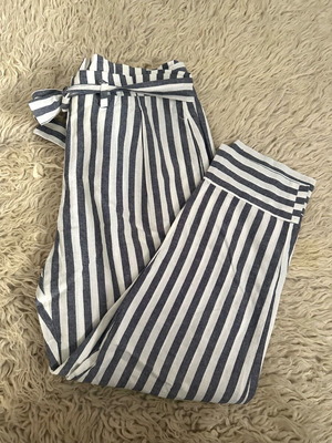 Paper bag ριγέ παντελονι Zara