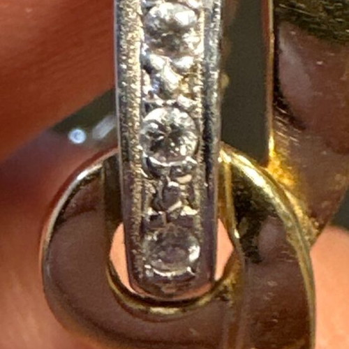14k gold bracelet with real diamonds