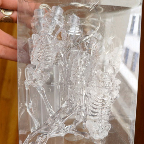 Skeleton string lights new with battery and switch