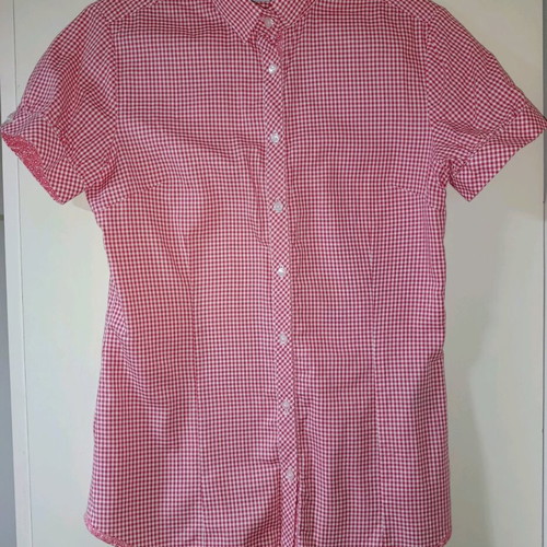 Belmonte women's shirt red checkered Medium new unworn
