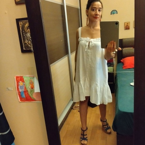 AXA white dress, medium-large size, airy and feminine