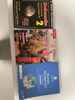 IB books like new, Mathematics, English and Business Management