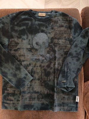 Blend Men's Shirt Medium With Embroidered Skull Like New