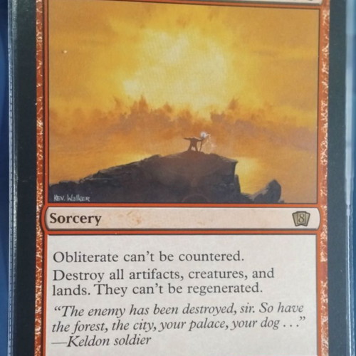 Magic MTG 8th Edition Obliterate Box Topper κάρτα σαν καινούργιο