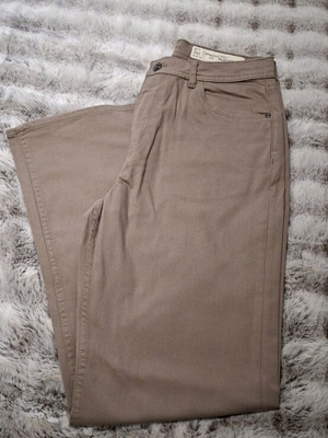 Denim five-pocket wide leg pants like new, beige, size L