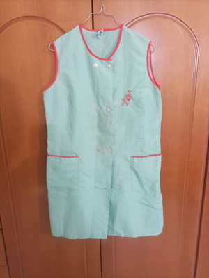 Plastic women's robe like new, size S-M, green