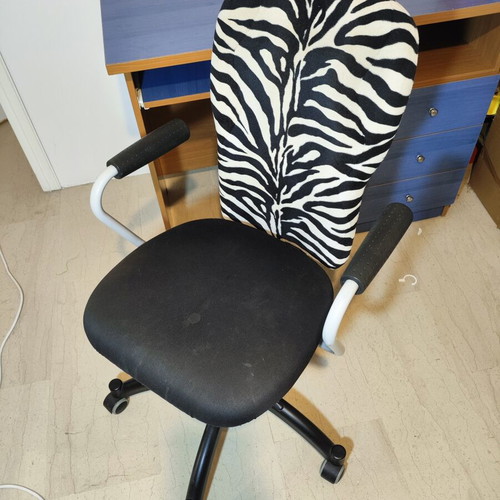 IKEA Zebra Print Desk Chair used with Adjustable Height