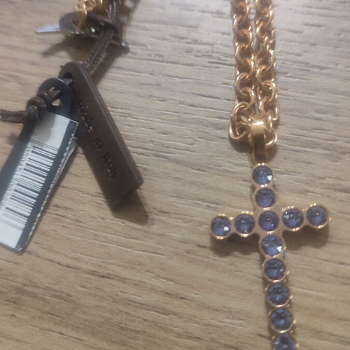 Cross necklace Rebecca new, purple