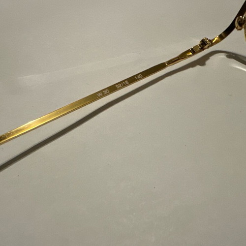 K&B 70372 Vintage Cat-Eye Eyeglasses Gold Metal Frame New