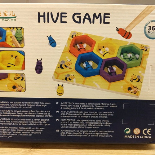 Wooden educational game Hive with Bees used