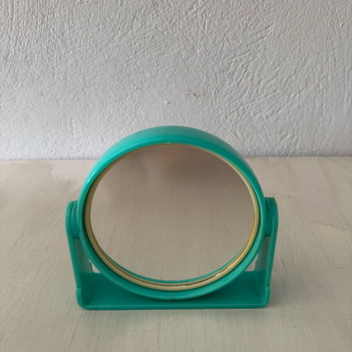 Turquoise Double-Sided Table Mirror like new