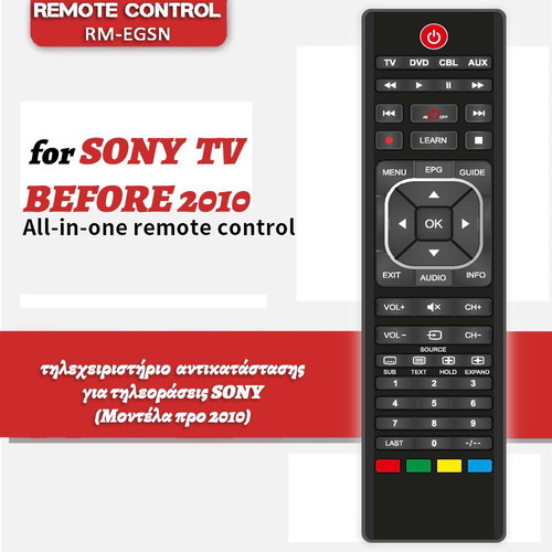 Sony Replacement Remote Control for TVs Before 2010 New